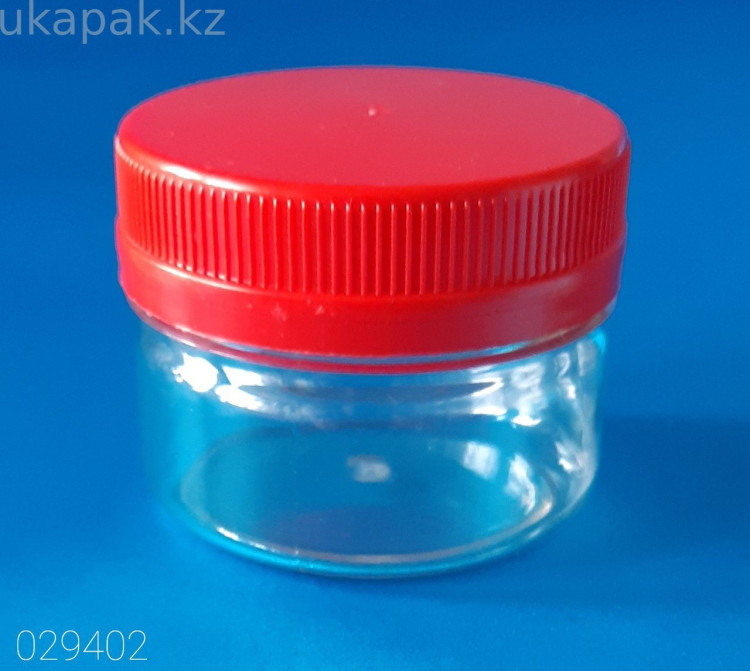Пэт-банка "Круглая" 0.075л б/ц 58мм /350/ (арт 1177) Крышка 58