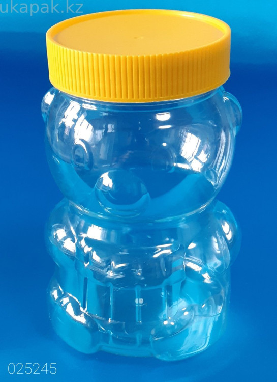 Пэт-банка "Мишка" 1.0 л б/ц д 82мм / с бочкой / 50 (1000) (арт.1048)