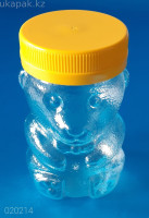 ПЭТ - банка "Мишка" 0,33л. б/ц 58мм /140/ (3500) /( арт.74)