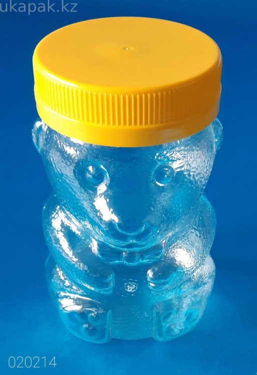 ПЭТ - банка "Мишка" 0,33л. б/ц 58мм /140/ (3500) /( арт.74)