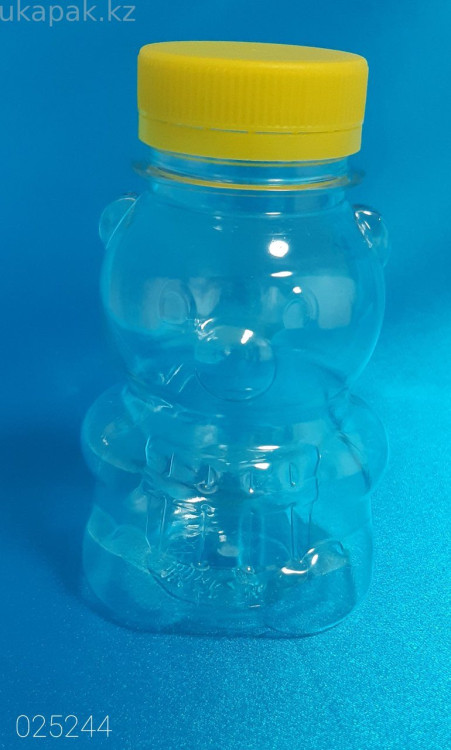 ПЭТ-банка "Мишка" 0,18л. б/ц 38 мм /с бочкой / 230 (5750) / (арт.742)